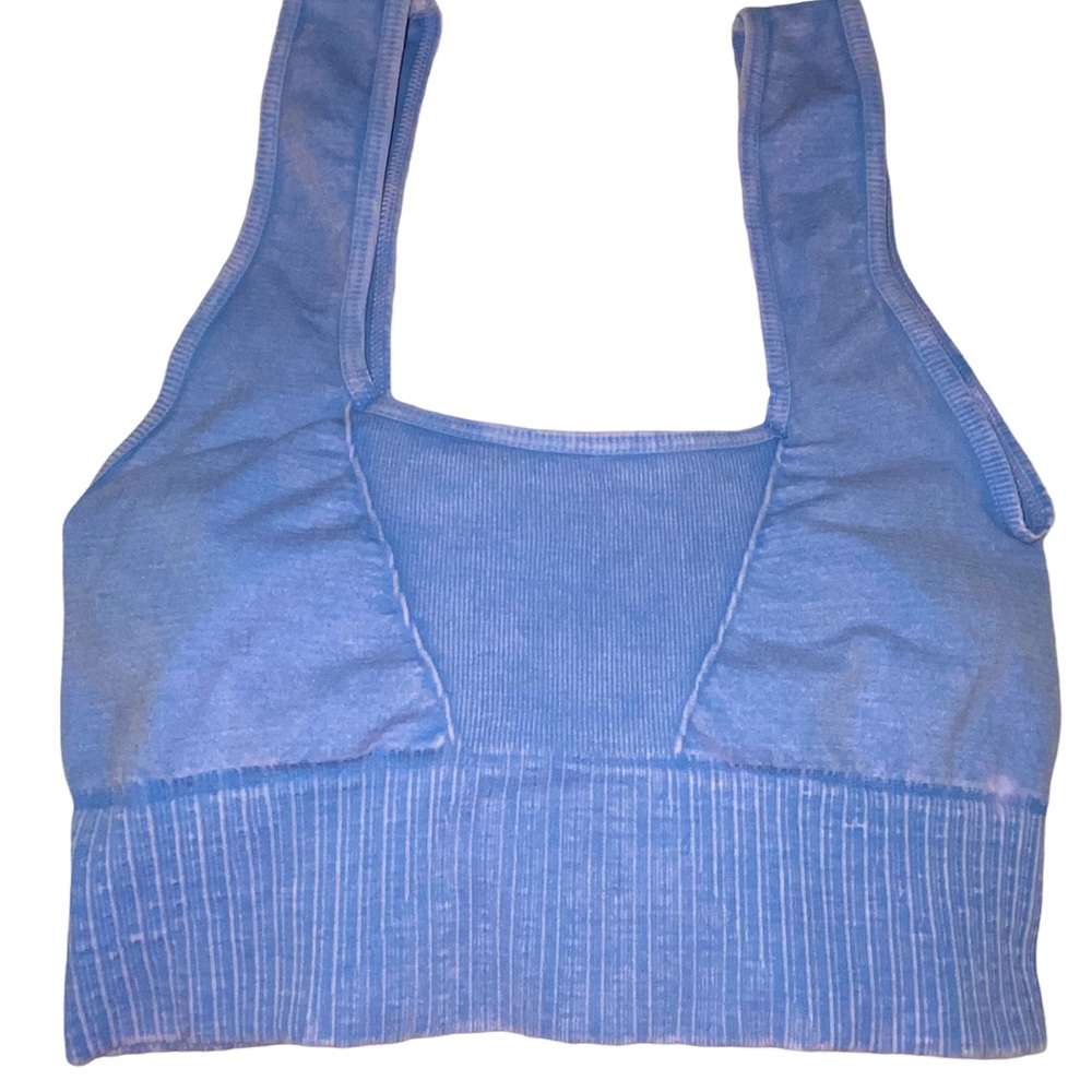 🚩SOLD🚩Free People Good Karma Square Neck Top - XS/S -Light Blue- $48 retail - Picture 6 of 8